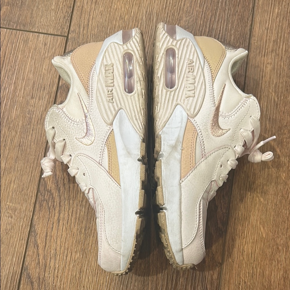 Nike Women's Air Max Sneakers - Cream and Gold - Picture 4 of 4